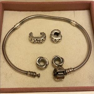 Authentic Pandora bracelet and charms